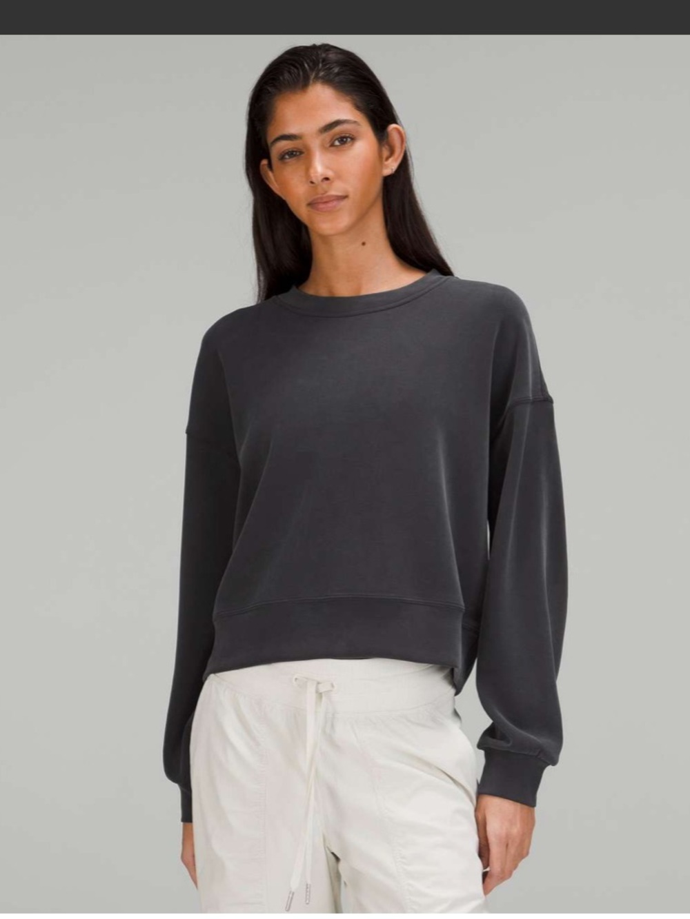Lululemon Softstreme Perfectly Oversized Cropped Crew
Black